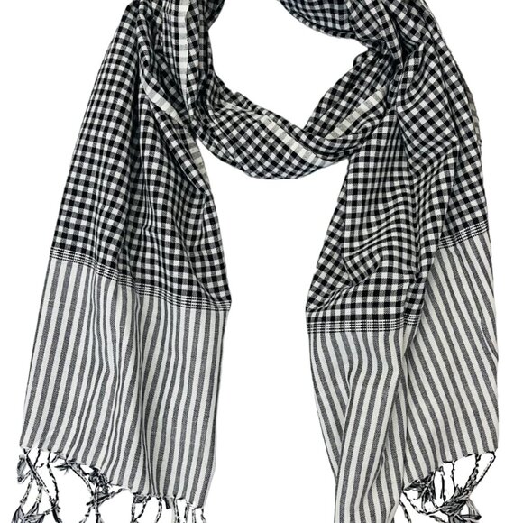 Krama / Kroma Cambodian Khmer cotton scarf handmade 72'' x 25'' - Picture 2 of 3